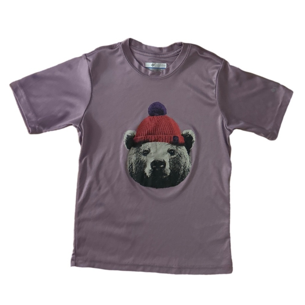 Columbia Kids Purple Bear Graphic T-Shirt XS 6/7
